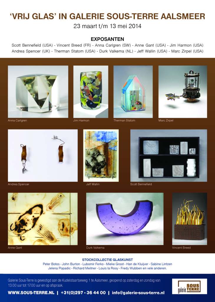 Sous-Terre  Vrij Glas Anne Gant show announcement